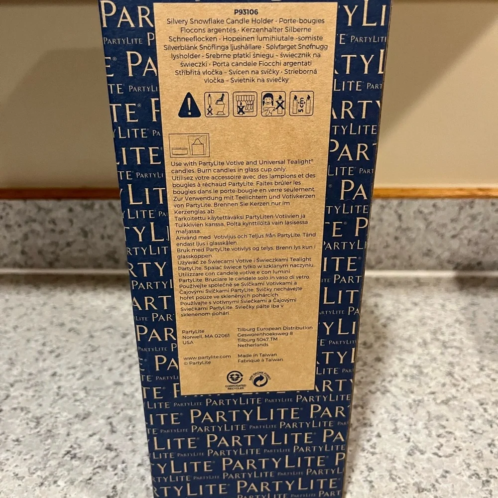 Rare PARTYLITE Silver Tone Snowflake Candle Holders - Picture 13 of 14